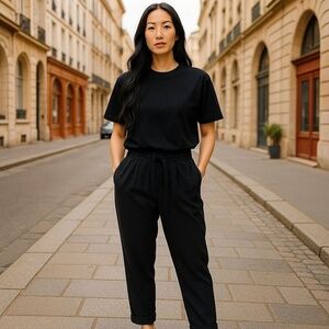 Alfani Black High Waisted Tie Belt Pants Petite Medium